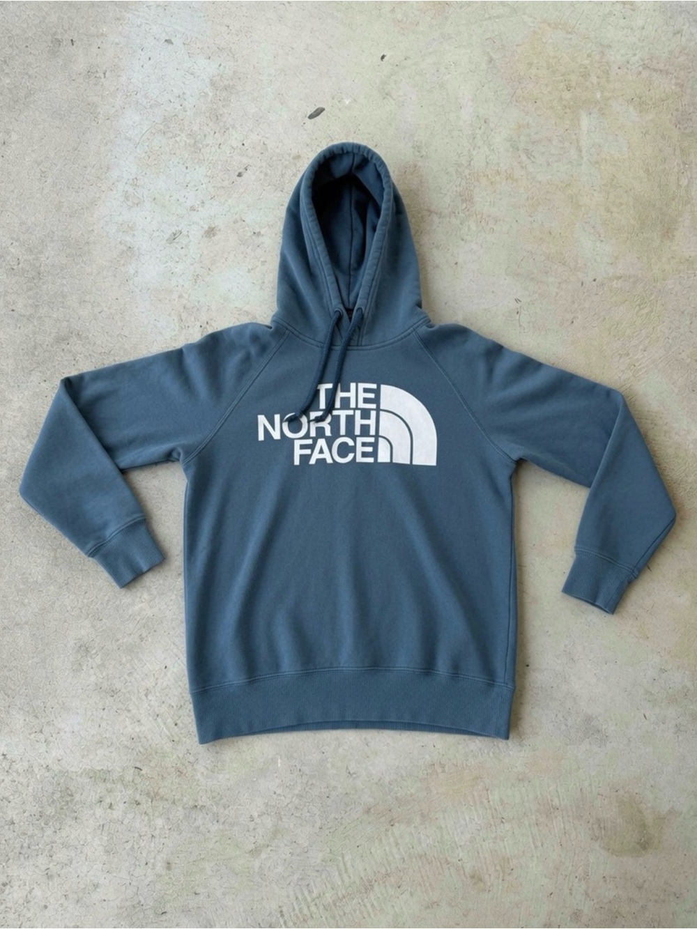 The North Face Women’s Logo Pullover Hoodie Blue XS Kangaroo Pocket Sweatshirt